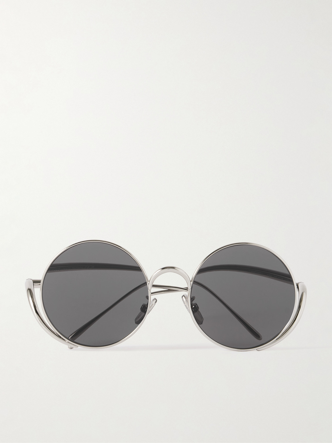 Loewe Round-frame Silver-tone Sunglasses