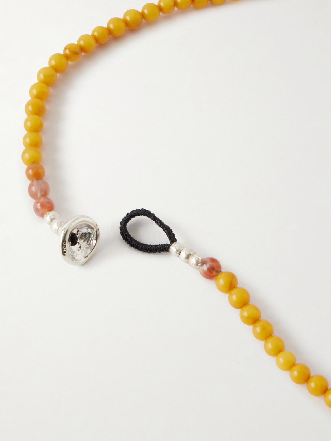  Mikia - Sterling Silver Multi-stone Beaded Bracelet - Men - Yellow 