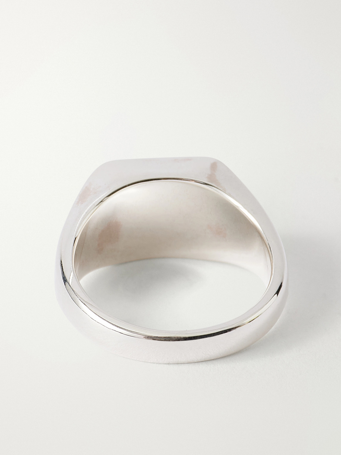  Mikia - Rectangle Sterling Silver Turquoise Ring - Men - Blue - 15 