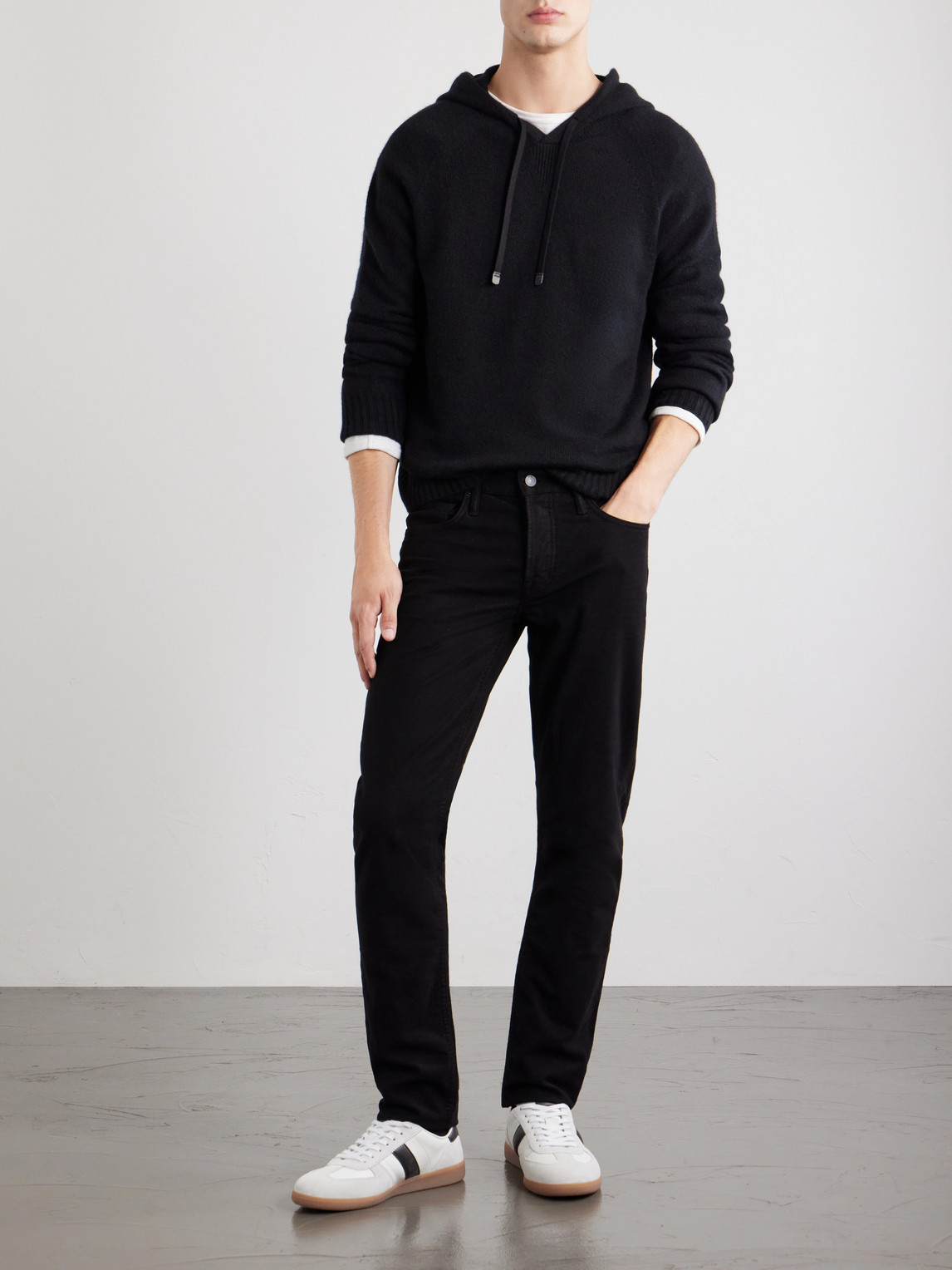 Logo-Embroidered Cashmere Hoodie