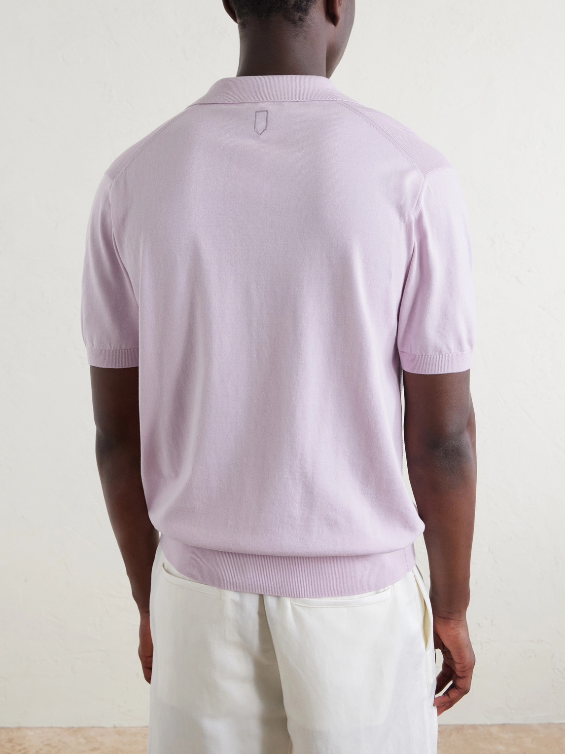Cotton And Silk-Blend Polo Shirt