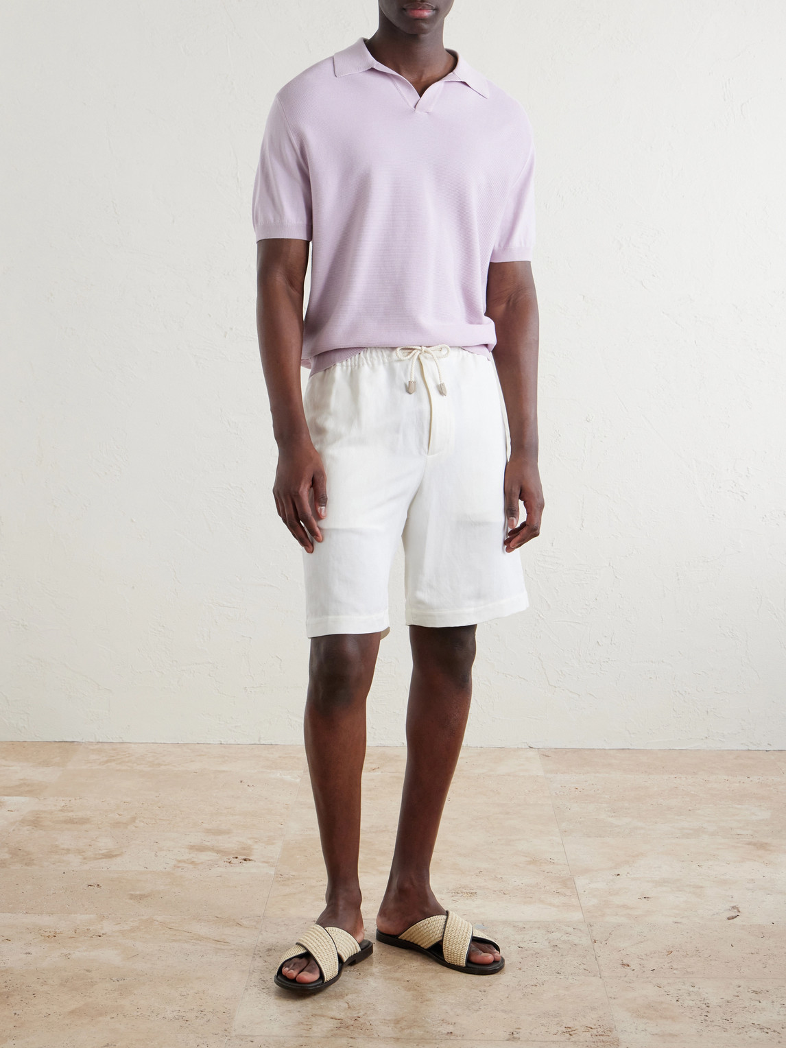 Cotton And Silk-Blend Polo Shirt