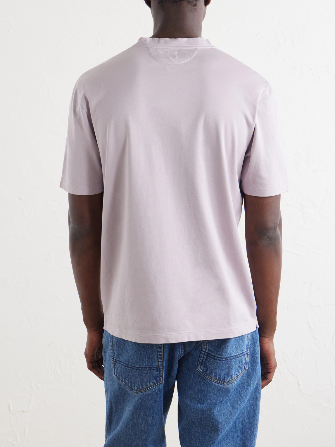  Canali - Cotton T-shirt - Men - Purple - It 46 