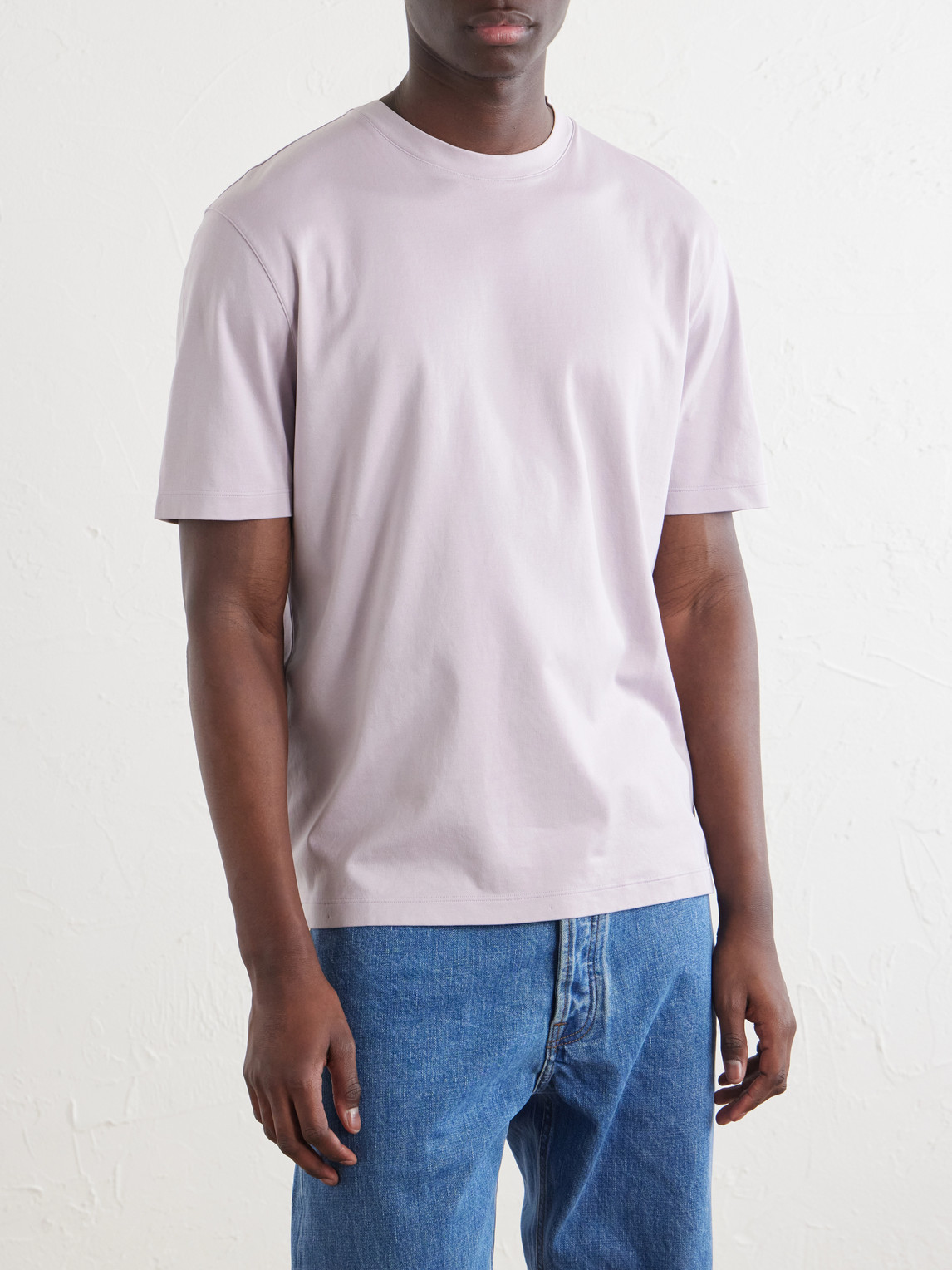  Canali - Cotton T-shirt - Men - Purple - It 46 