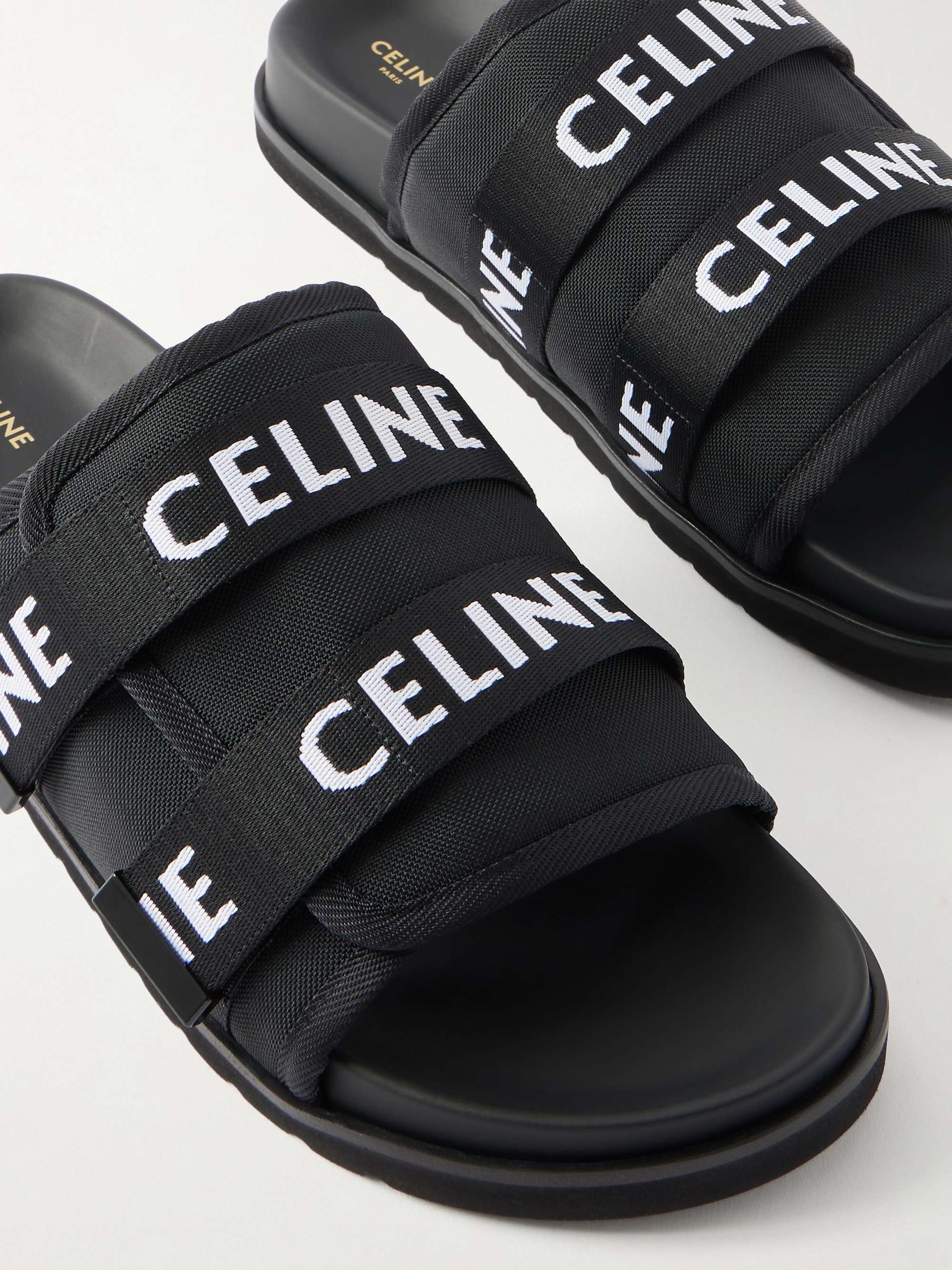 CELINE Logo-Jacquard Canvas Sandals for Men | MR PORTER