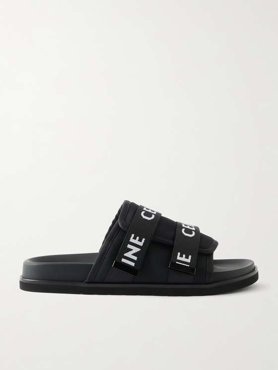 Celine Logo-Jacquard Canvas Sandals