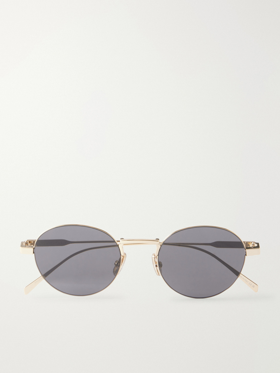 Round-Frame Gold-Tone Sunglasses