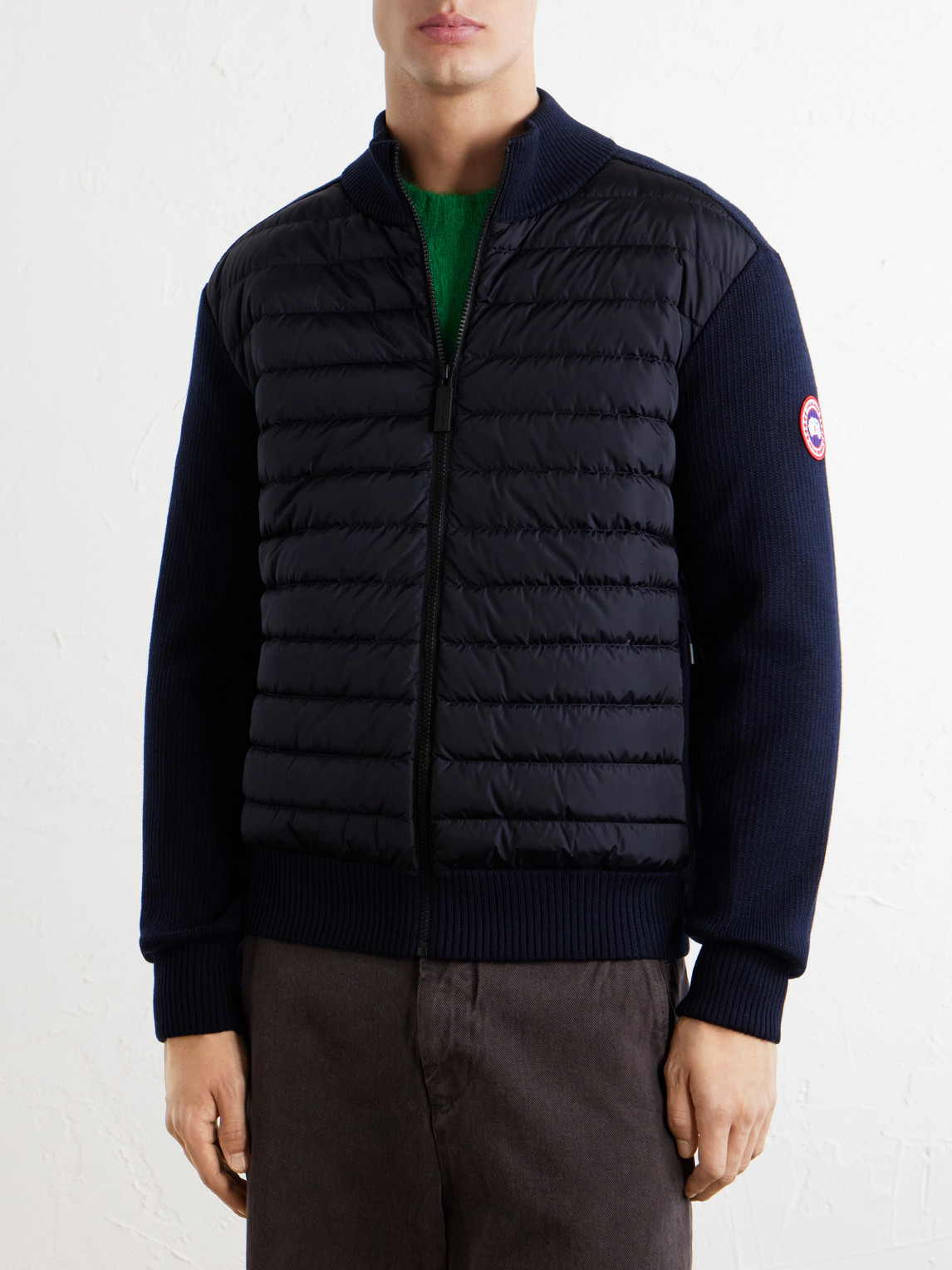 Hybridge® Slim-Fit Merino Wool And Quilted Shell Down Jacket