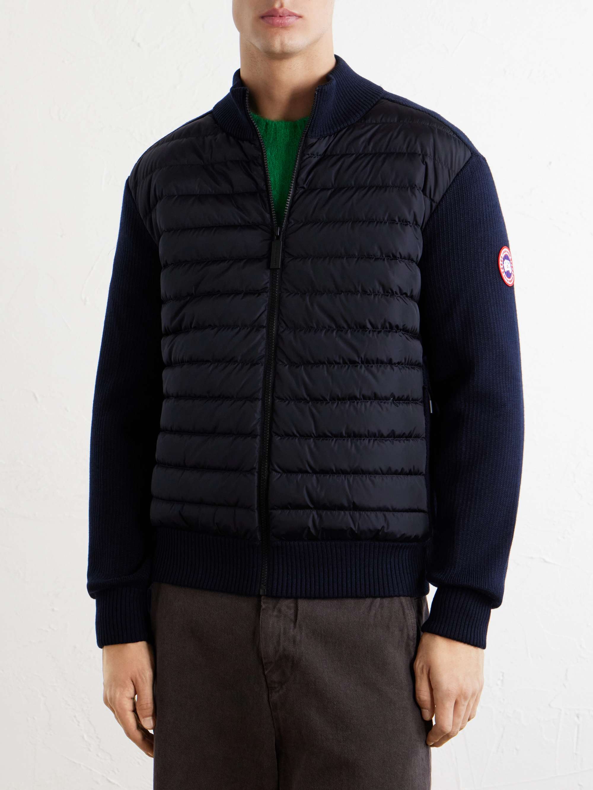 CANADA GOOSE HyBridge Slim-Fit Quilted Down Shell and Merino Wool Jacket