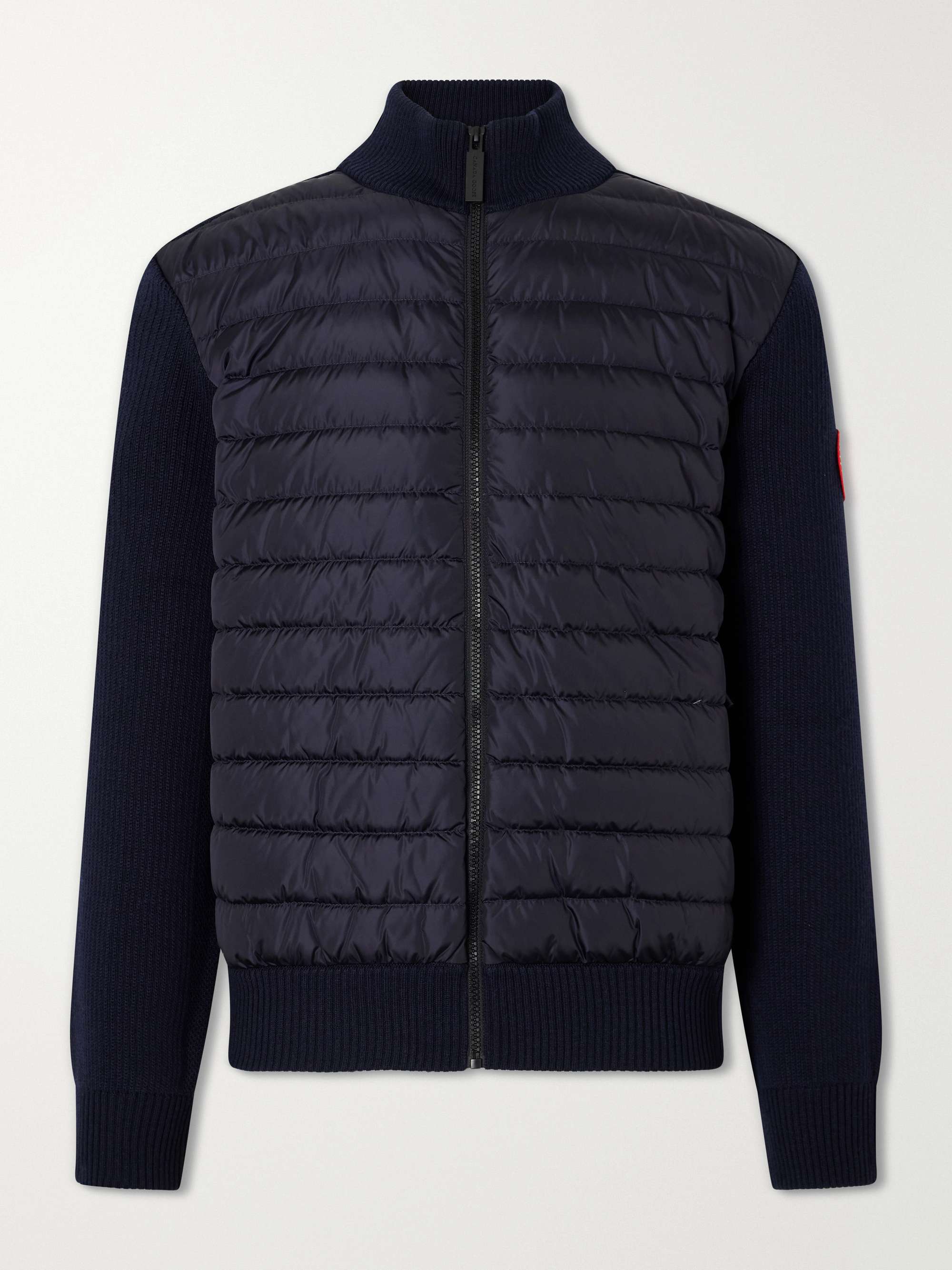 CANADA GOOSE HyBridge Slim-Fit Quilted Down Shell and Merino Wool Jacket