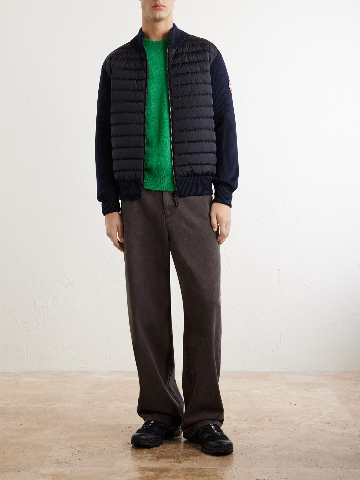 Hybridge® Slim-Fit Merino Wool And Quilted Shell Down Jacket
