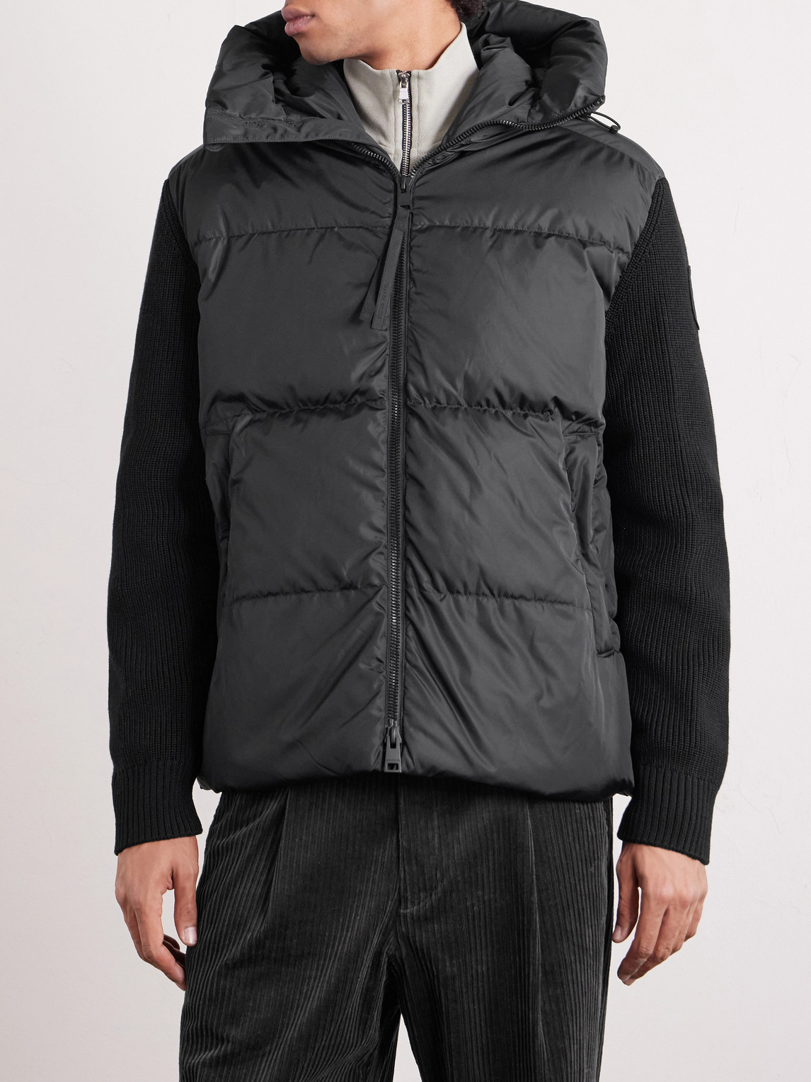  Canada Goose - Hybridge® Wool And Quilted Shell Hooded Down Jacket - Men - Black - S 