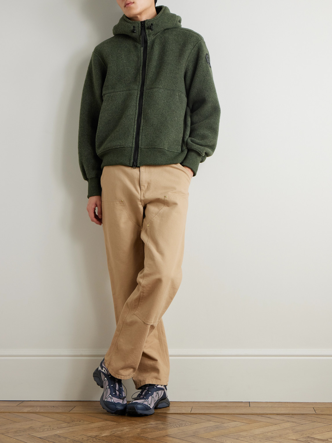 Chilliwack Wool-Blend Fleece Hooded Bomber Jacket