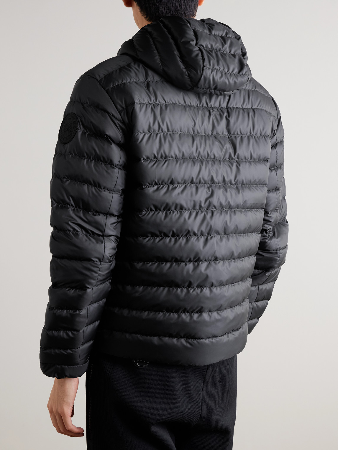 Stratus Quilted Recycled-Ripstop Hooded Down Jacket