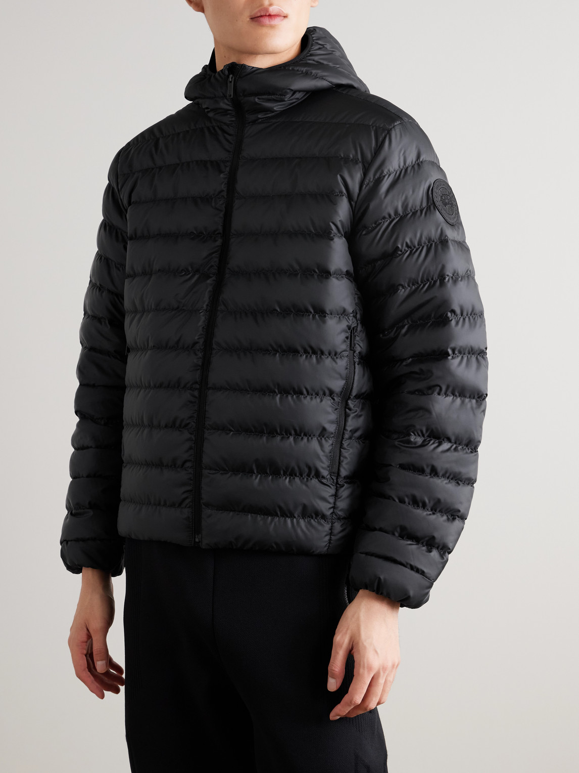 Stratus Quilted Recycled-Ripstop Hooded Down Jacket