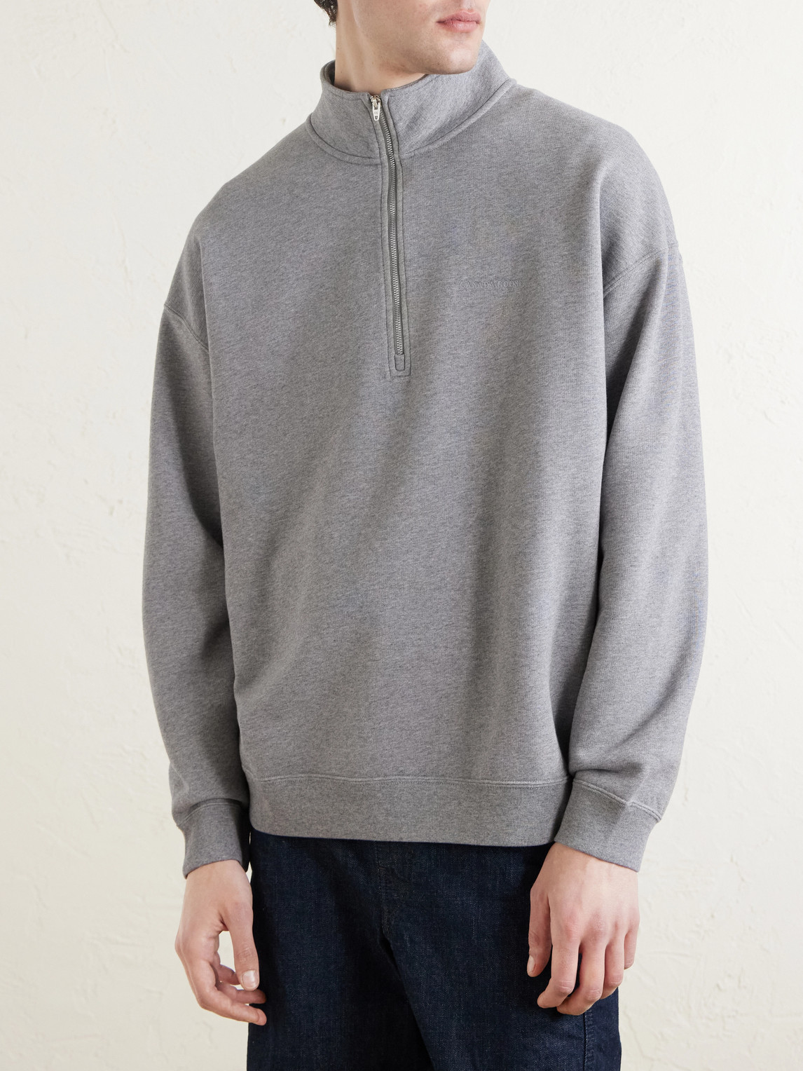 Rove Half-Zip Cotton-Jersey Sweater