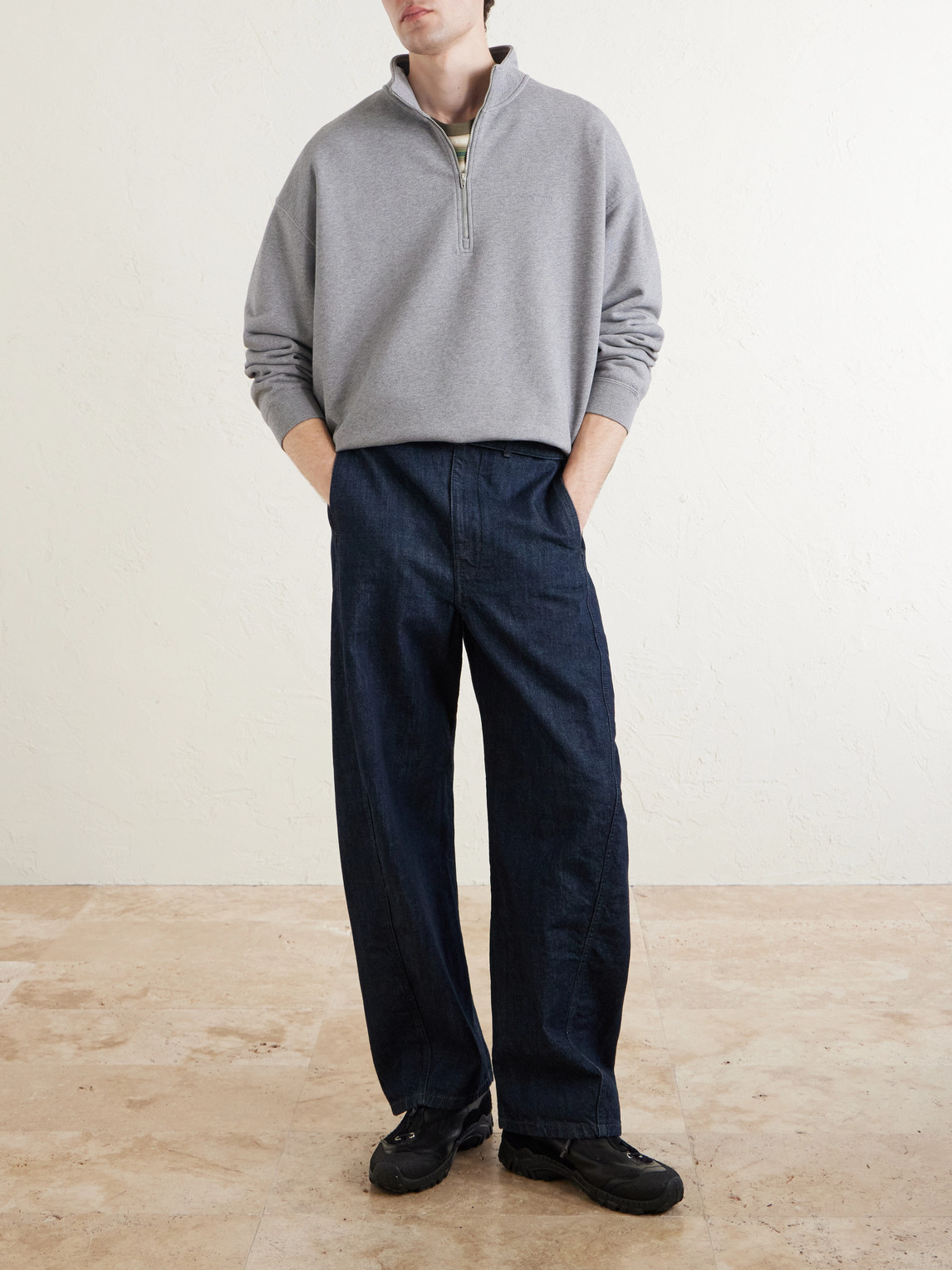 Rove Half-Zip Cotton-Jersey Sweater