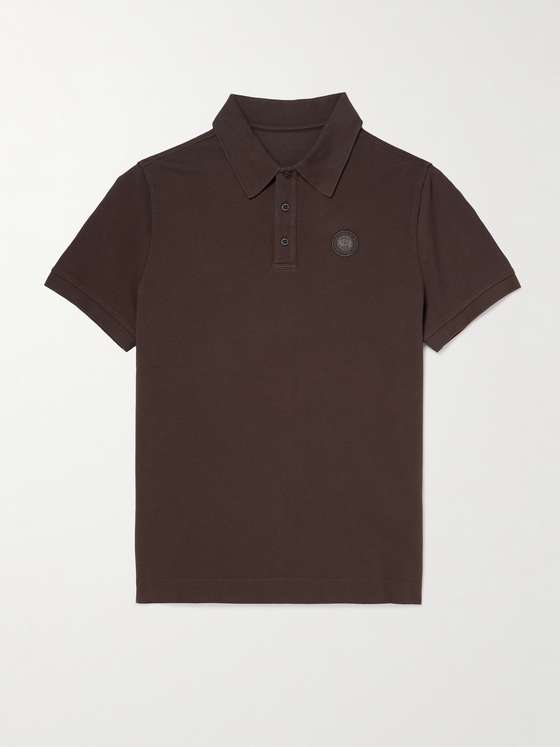 Canadagoose Beckley Logo-Appliquéd Paneled Cotton-Piqué Polo Shirt