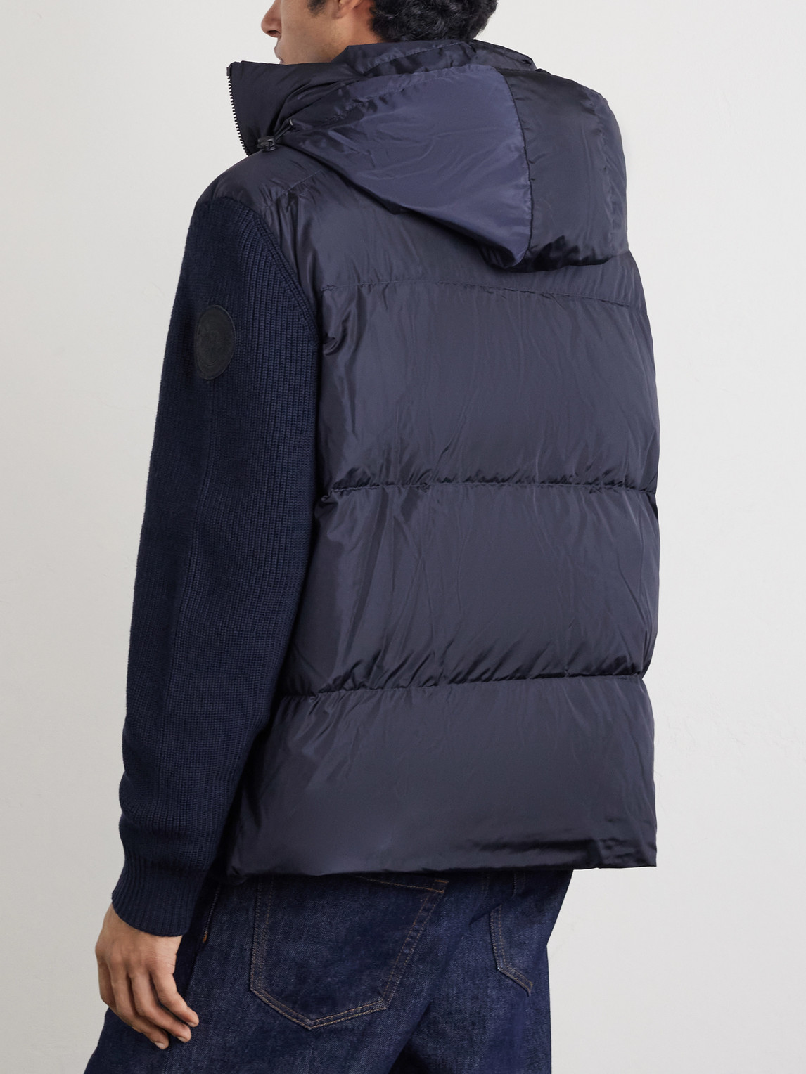  Canada Goose - Hybridge® Wool And Quilted Shell Hooded Down Jacket - Men - Blue - S 