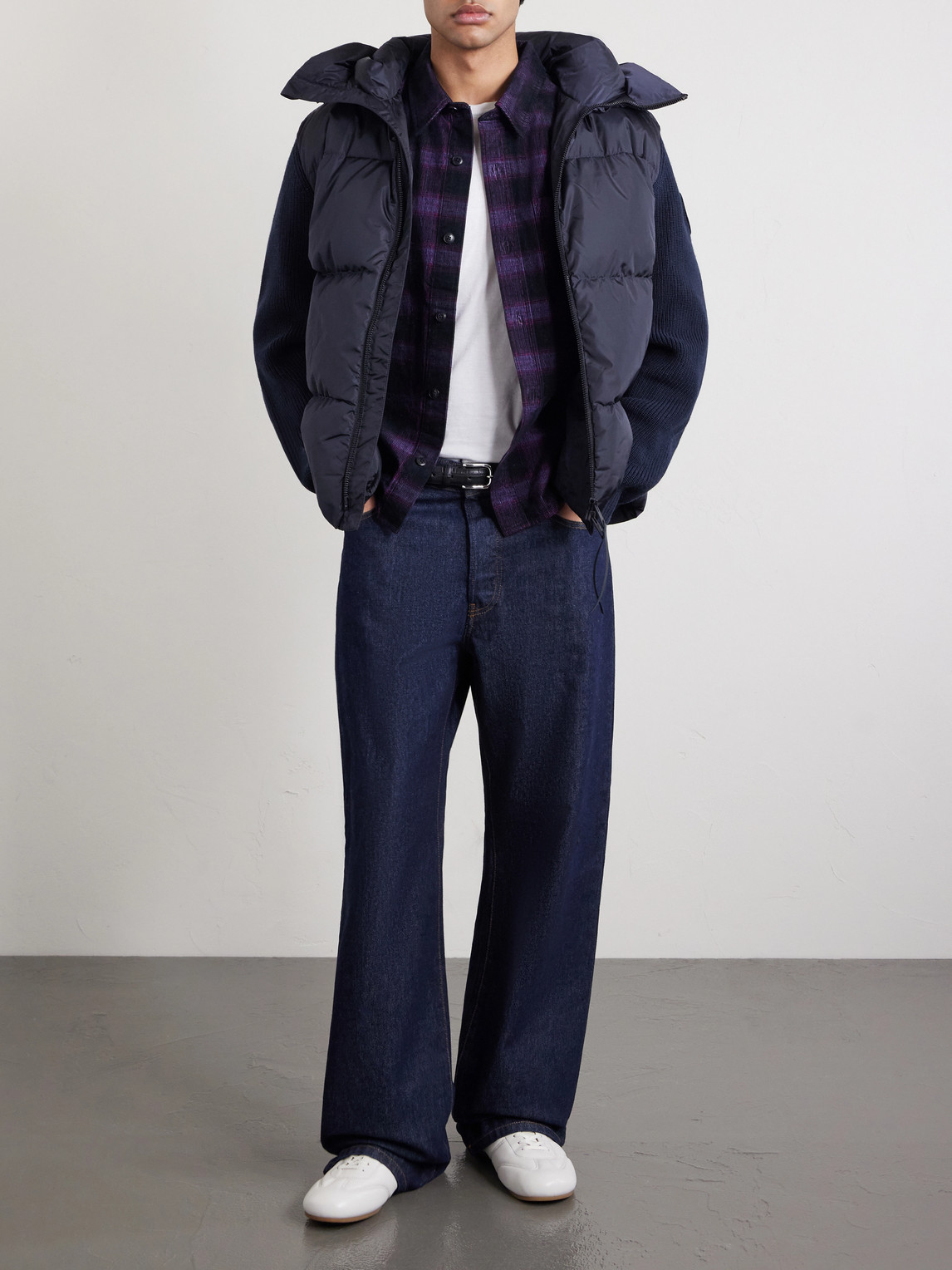 Hybridge® Wool-Trimmed And Quilted Shell Hooded Down Jacket