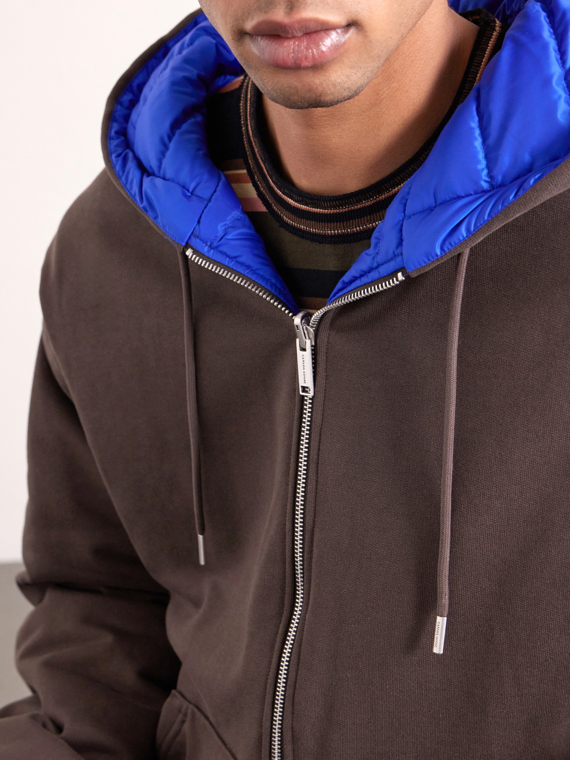 Fuse Reversible Cotton-Jersey And Quilted Shell Down Hoodie