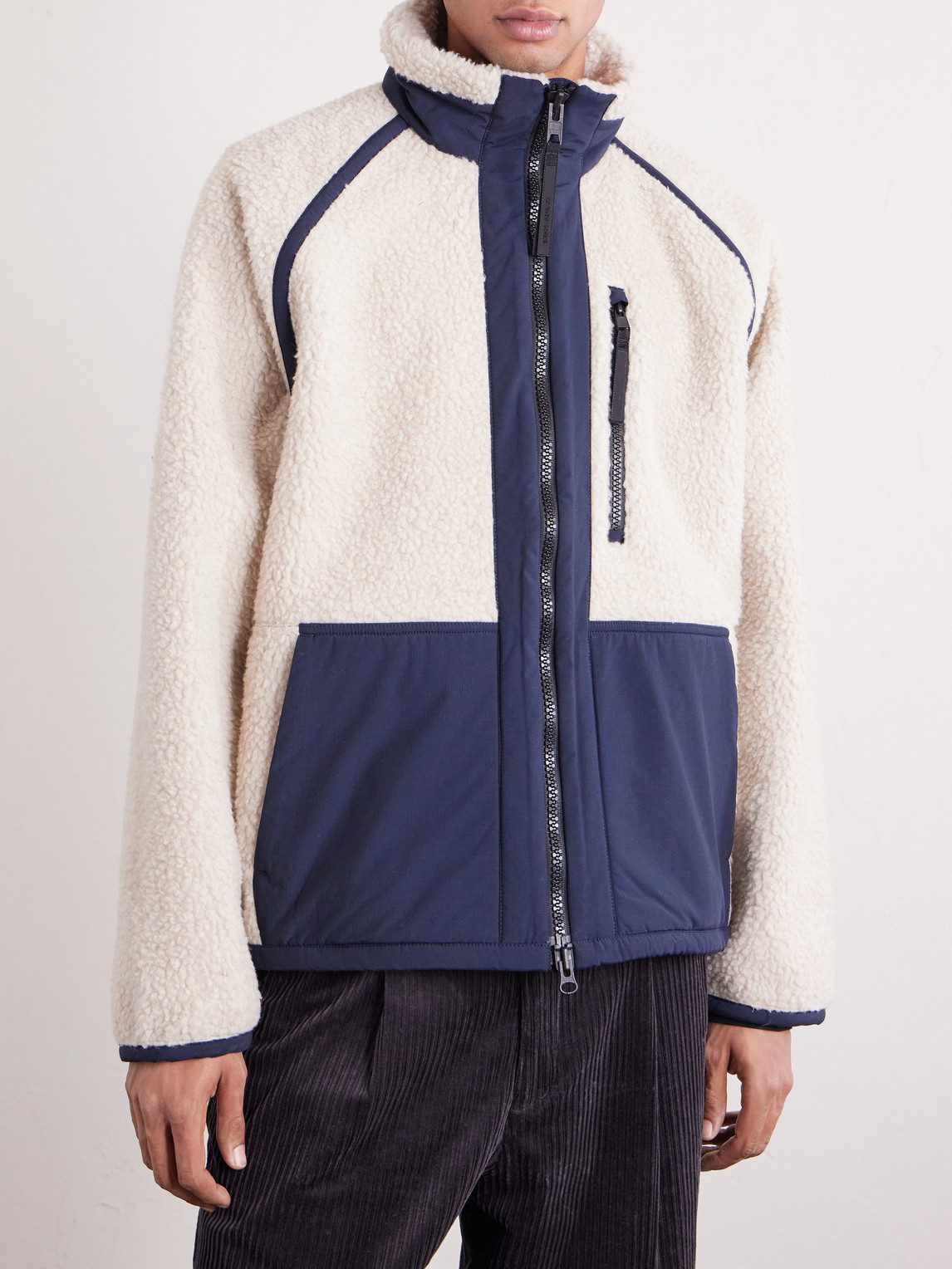  Canada Goose - Westport Logo-appliquéd Wool-blend Fleece And Cotton-blend Jacket - Men - Neutrals - S 