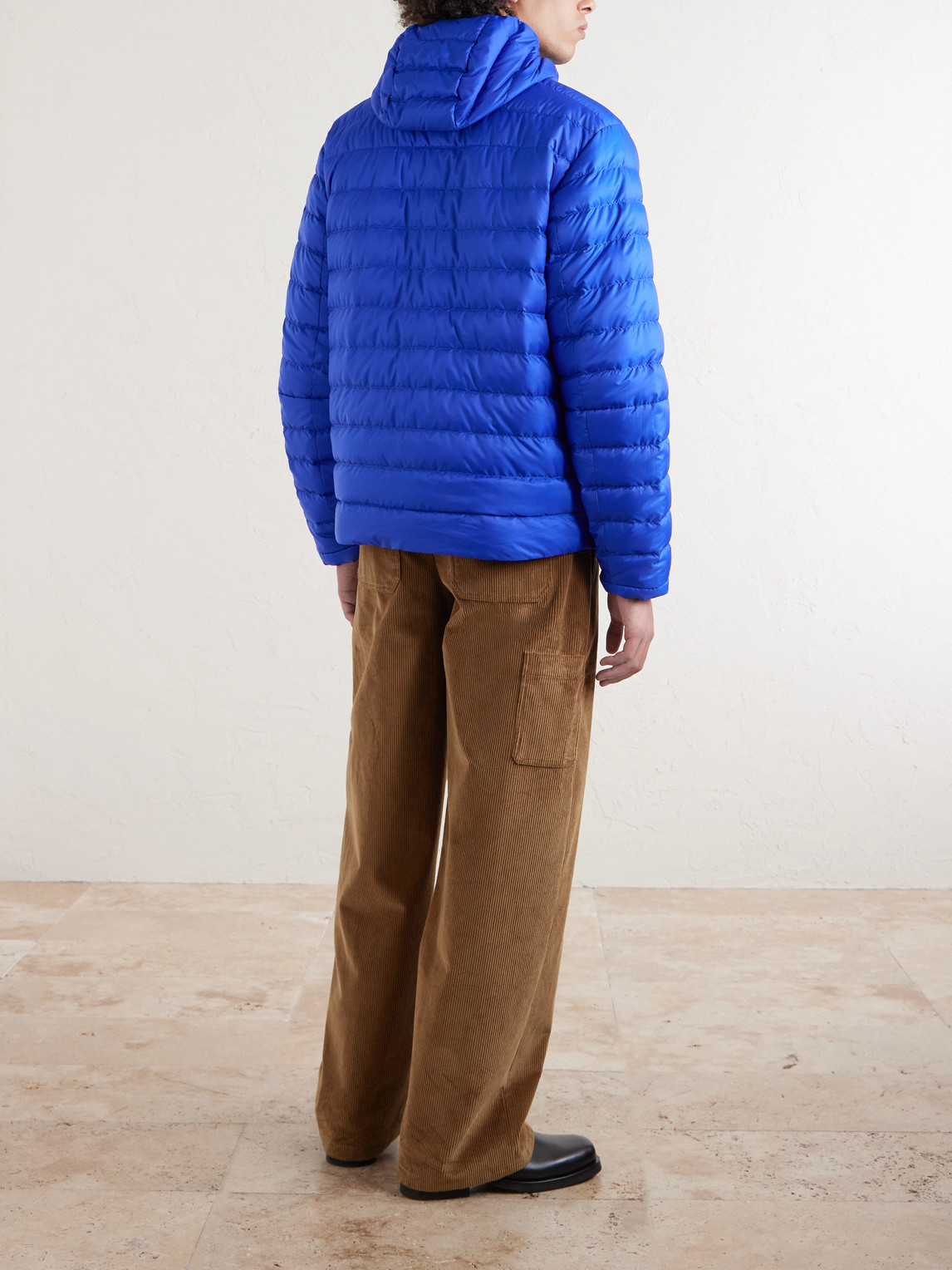 Stratus Quilted Recycled-Ripstop Hooded Down Jacket