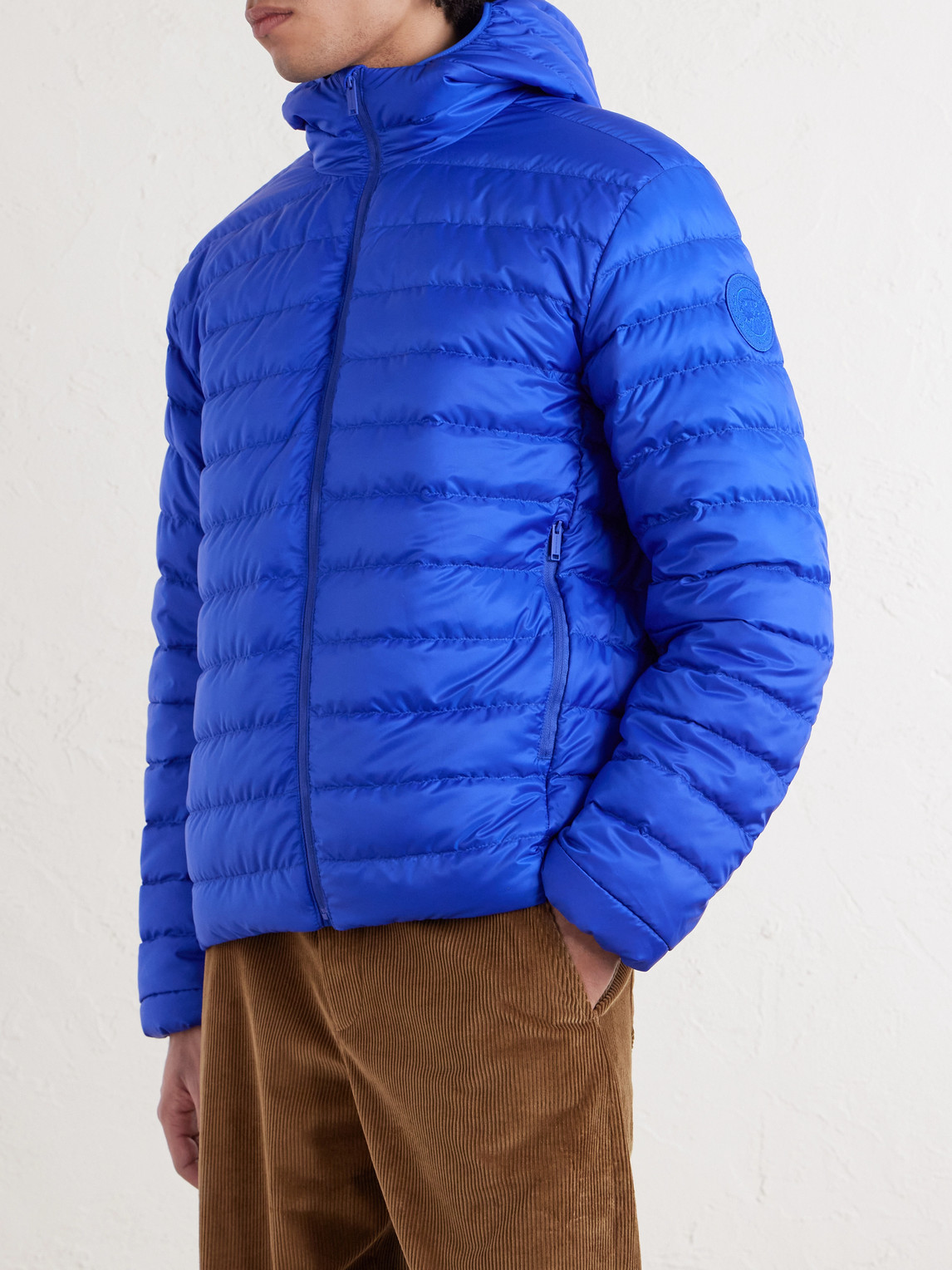 Stratus Quilted Recycled-Ripstop Hooded Down Jacket
