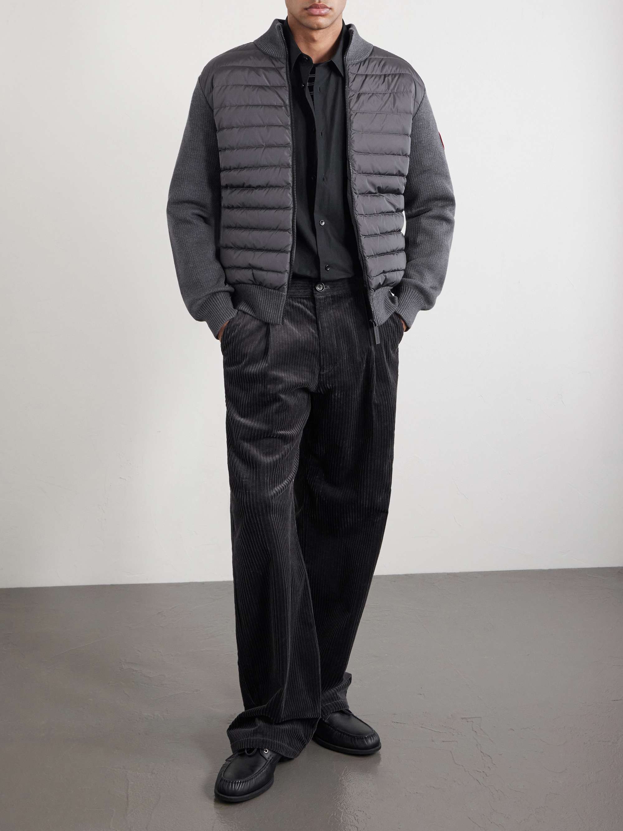 CANADA GOOSE HyBridge Slim-Fit Quilted Down Shell and Merino Wool Jacket