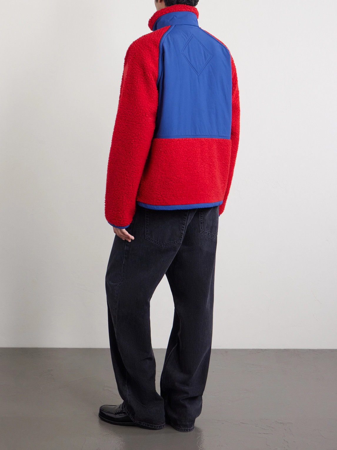 Westport Logo-Appliquéd Wool-Blend Fleece And Cotton-Blend Jacket