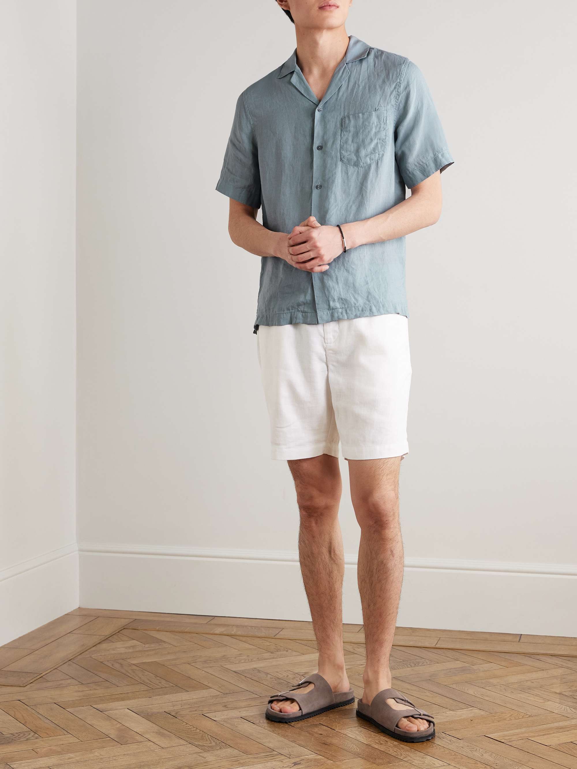FRESCOBOL CARIOCA Felipe Slim-Fit Linen and Cotton-Blend Drawstring Shorts