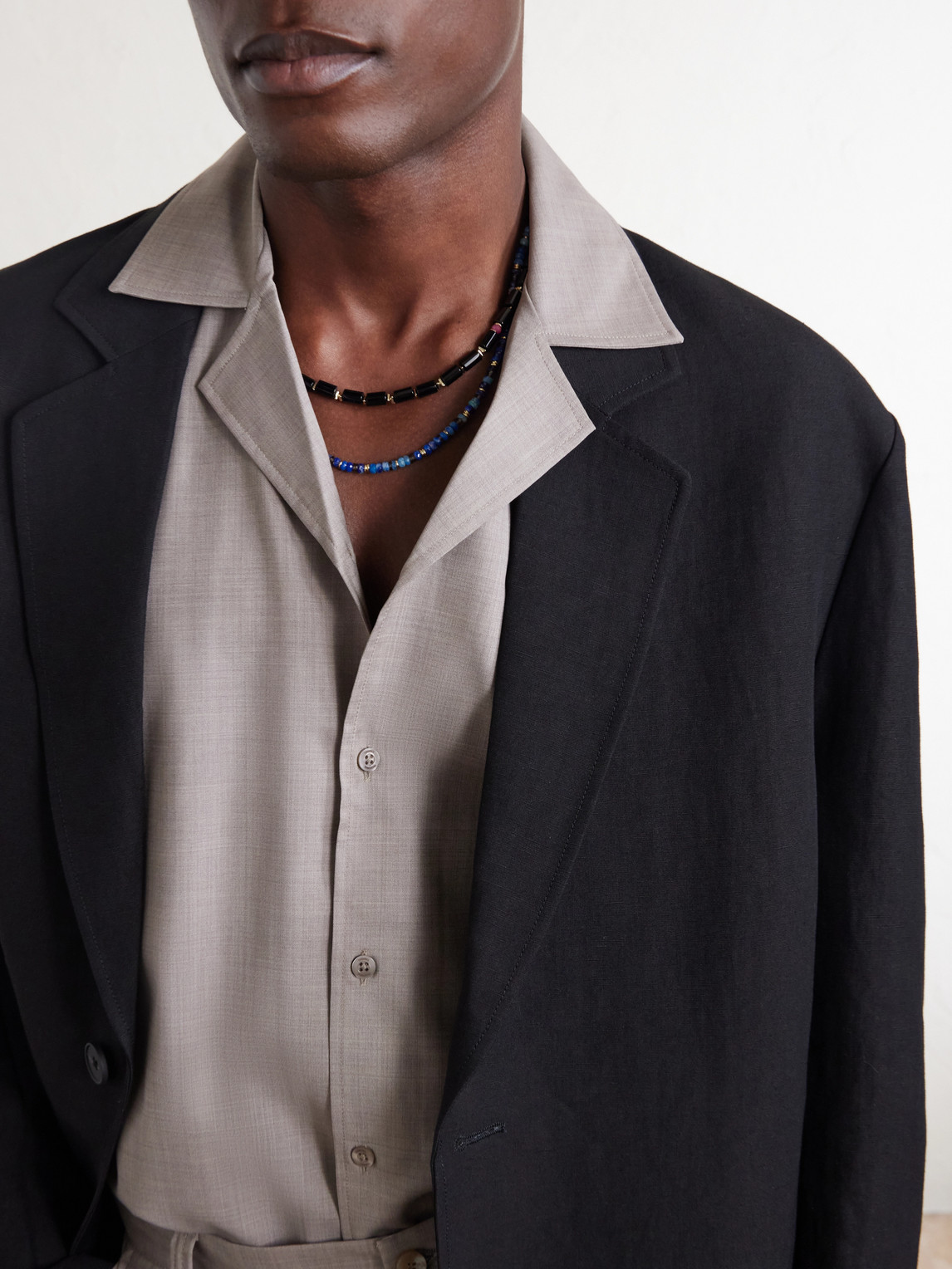 Safra Camp-Collar Wool Shirt