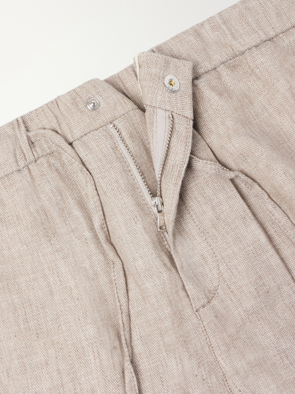 Oscar Straight-Leg Linen And Cotton-Blend Drawstring Trousers