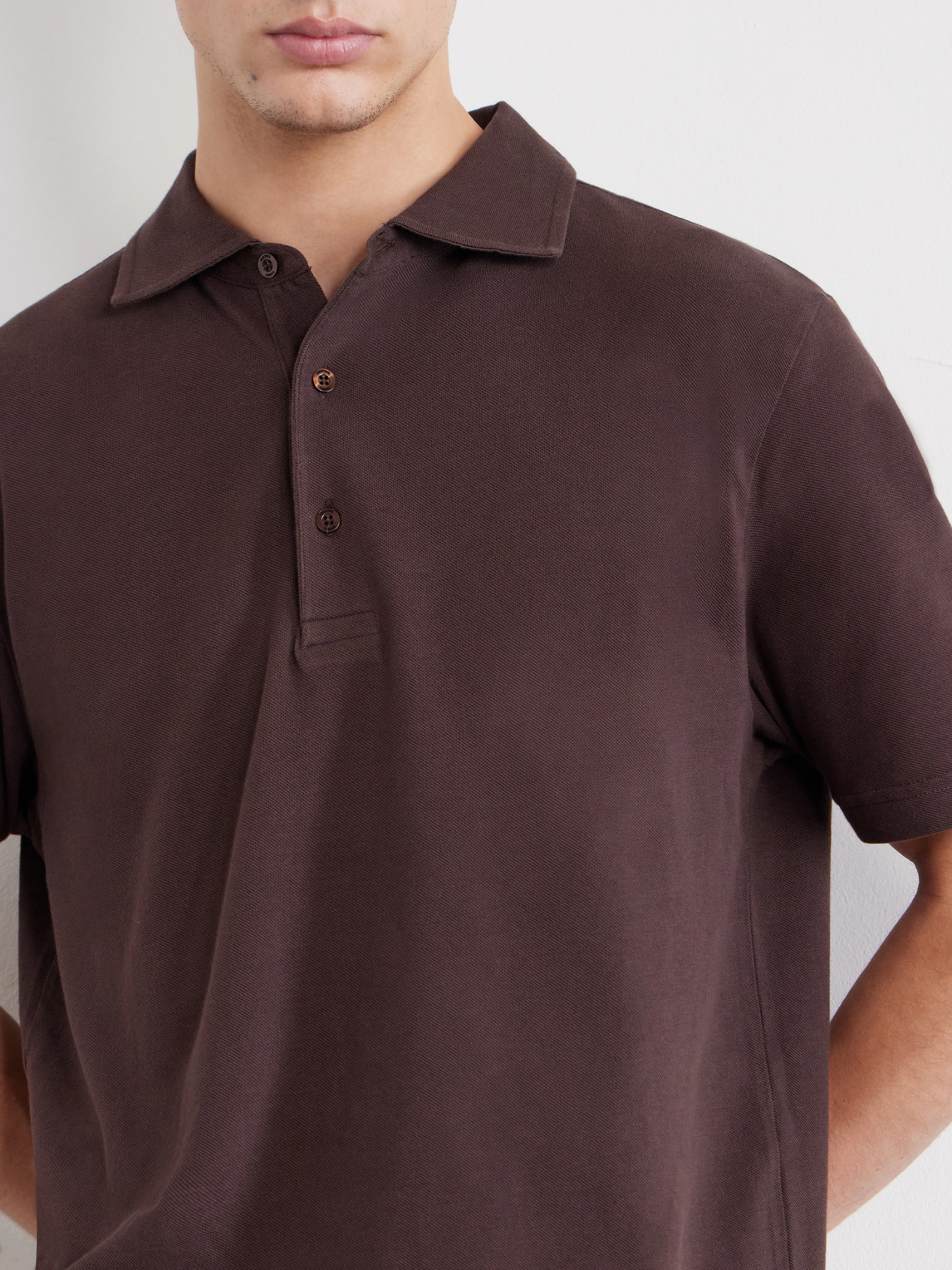 Luca Organic Cotton Piqué Polo Shirt