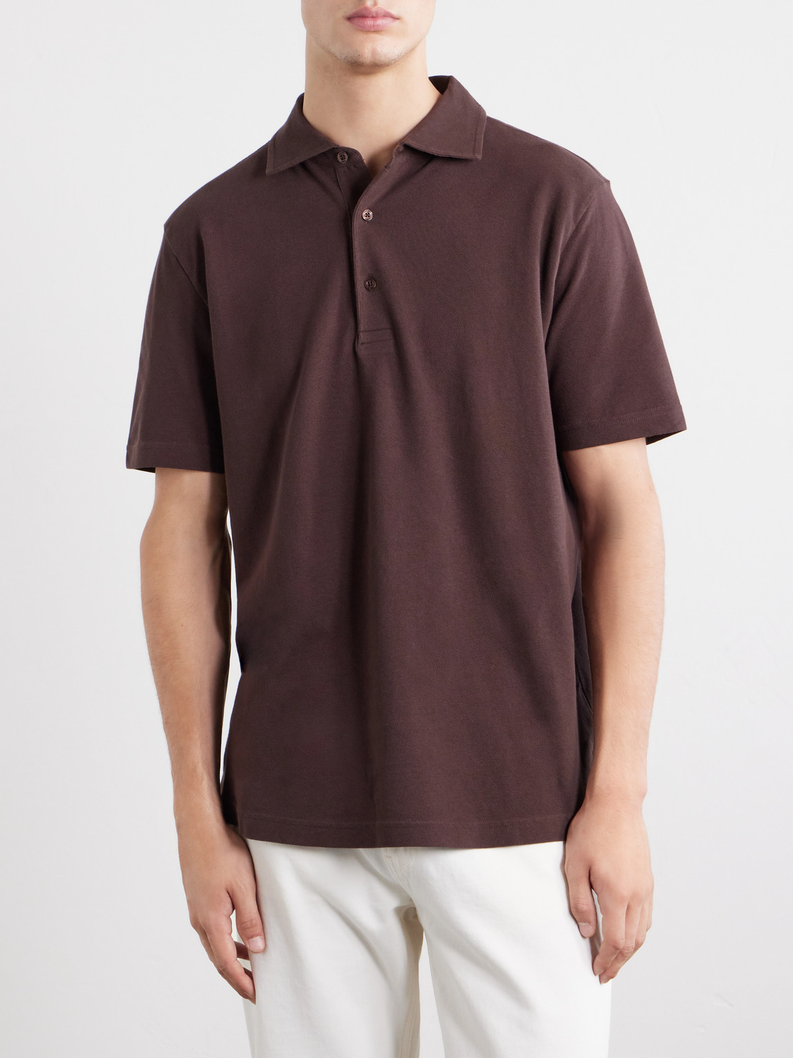 Luca Organic Cotton Piqué Polo Shirt