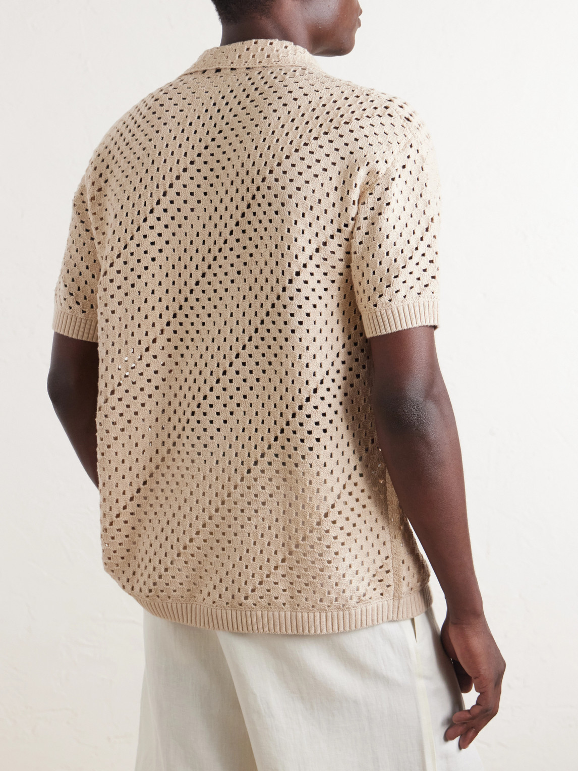 Pinto Crochet-Knit Cotton Shirt