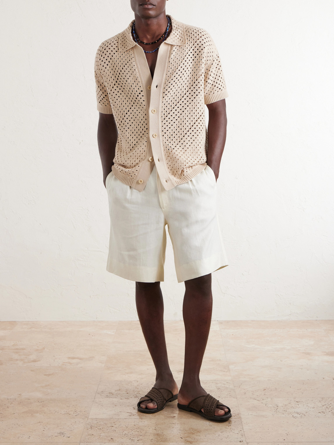 Pinto Crochet-Knit Cotton Shirt