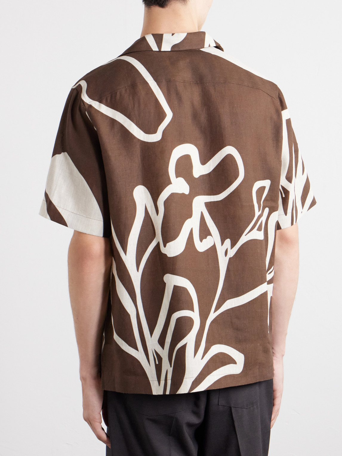 Roberto Floral-Print Linen