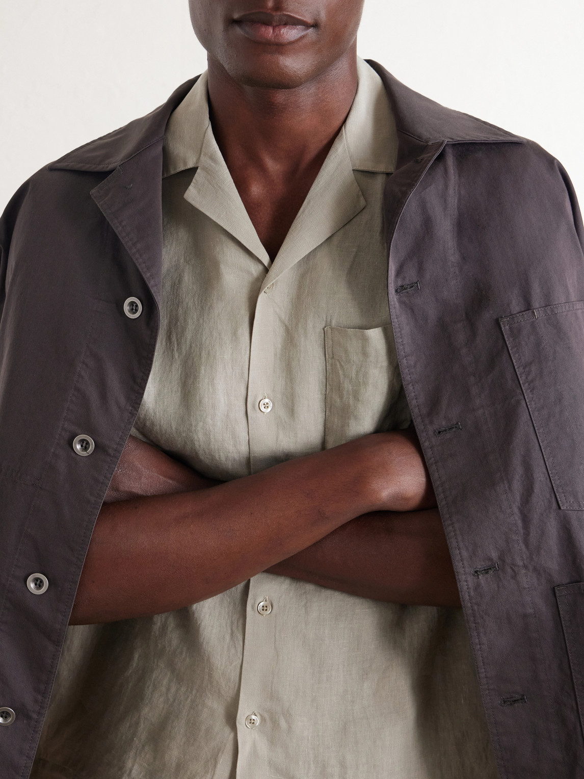 Frescobol Carioca Angelo Camp-Collar Linen Shirt - Men | Thumbnail 5 Frescobol Carioca Angelo Camp-Collar Linen Shirt - Men | Thumbnail 5