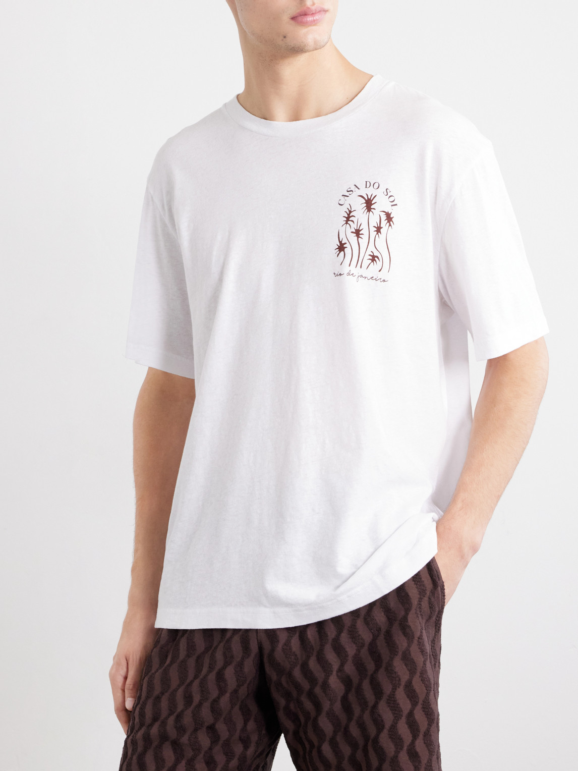 Dinis Printed Cotton-Jersey T-Shirt