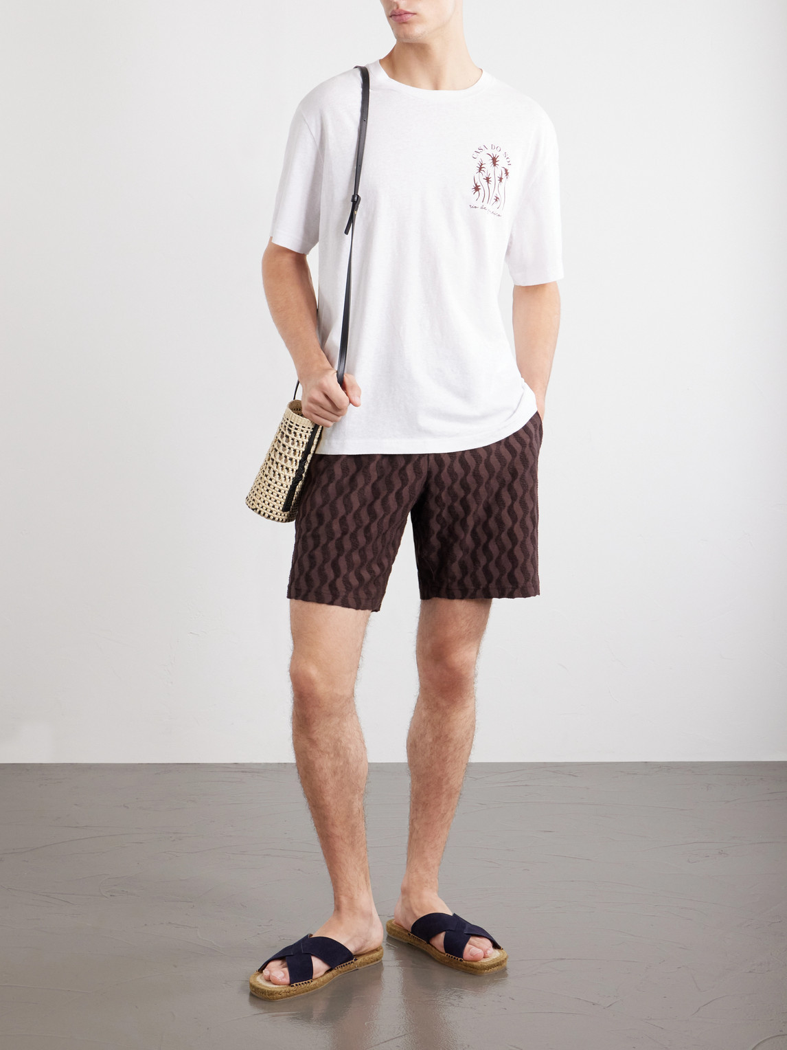Dinis Printed Cotton-Jersey T-Shirt
