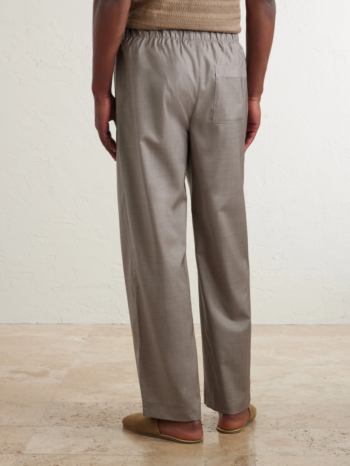 Luan Straight-Leg Wool Drawstring Trousers