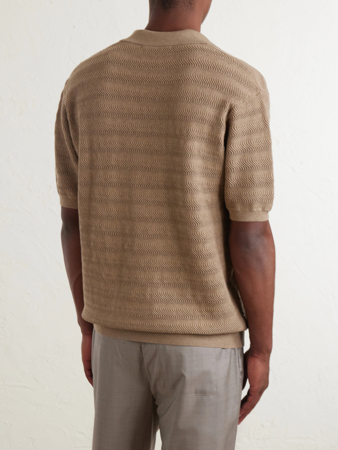 Frescobol Carioca Rino Open-Knit Cotton Polo Shirt - Men | Thumbnail 4 Frescobol Carioca Rino Open-Knit Cotton Polo Shirt - Men | Thumbnail 4