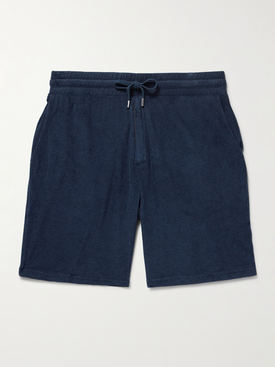 Frescobol Carioca Augusto traight-Leg Cotton, Lyocell and Linen-Blend Terry Drawstring horts - Men