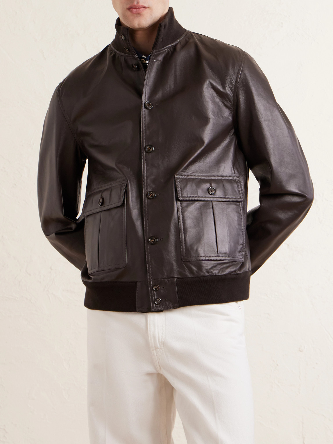  Valstar - Valstarino Leather Jacket - Men - Brown - It 48 