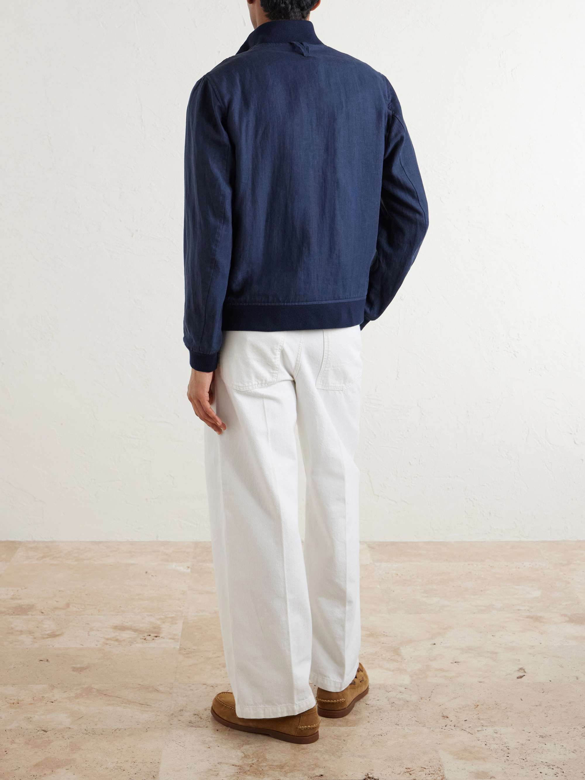 VALSTAR Valstarino Linen Bomber Jacket for Men | MR PORTER