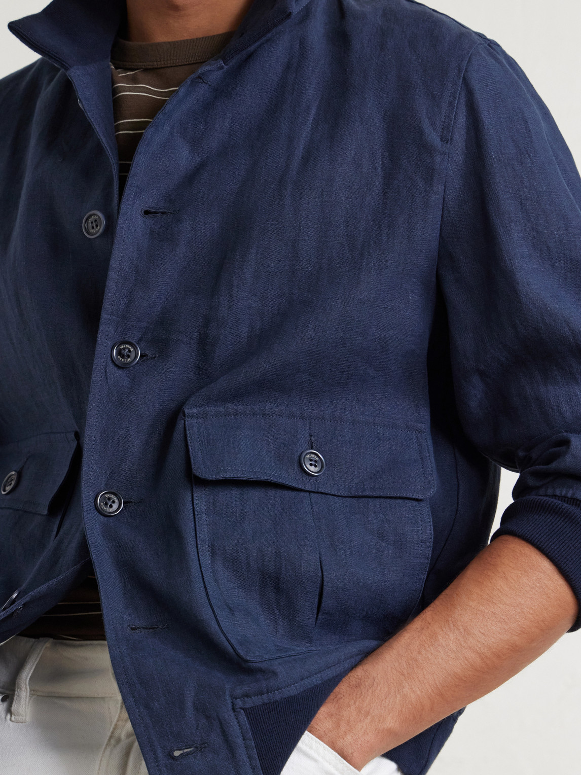 Valstarino Linen Bomber Jacket