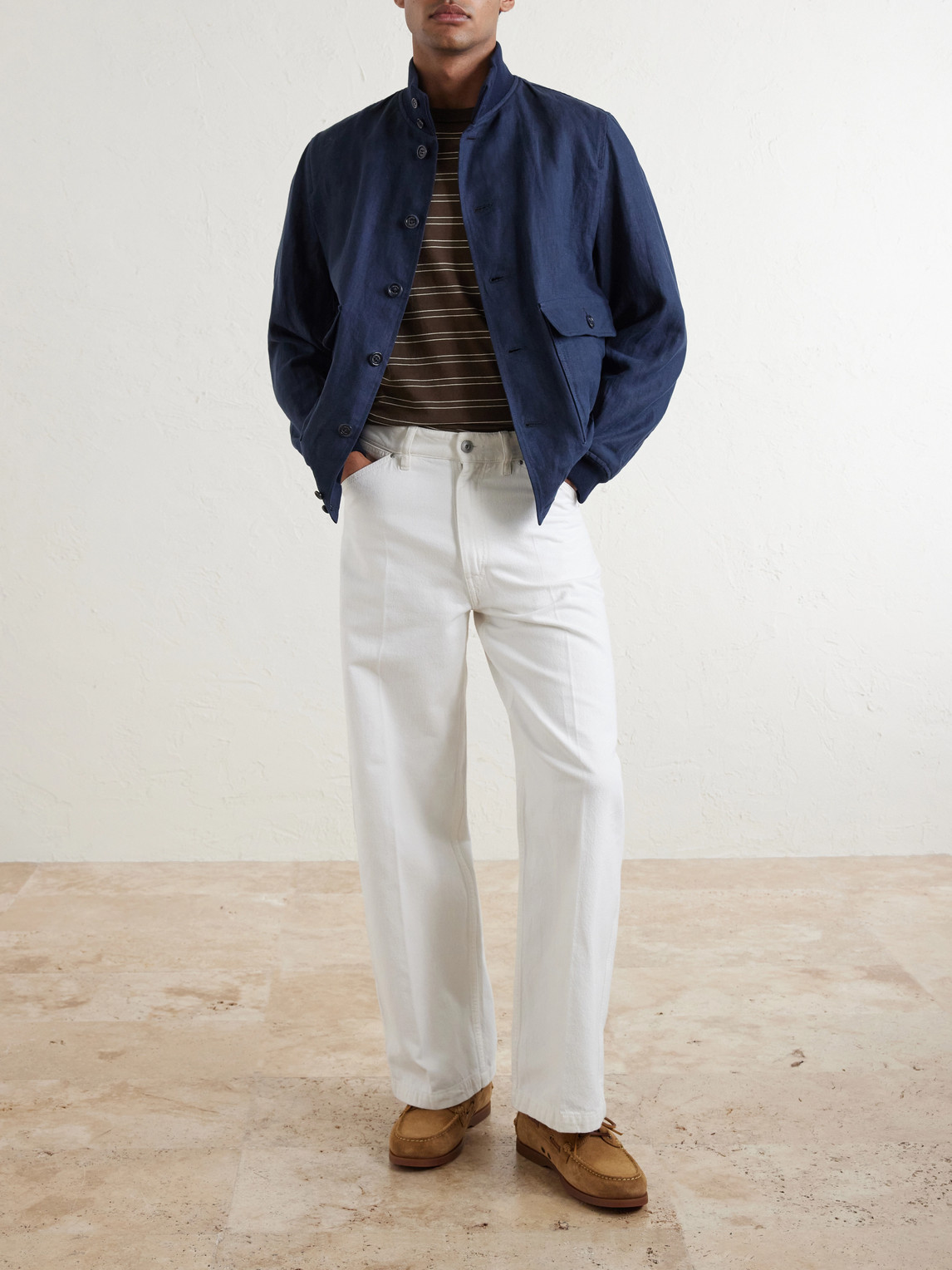 Valstarino Linen Bomber Jacket