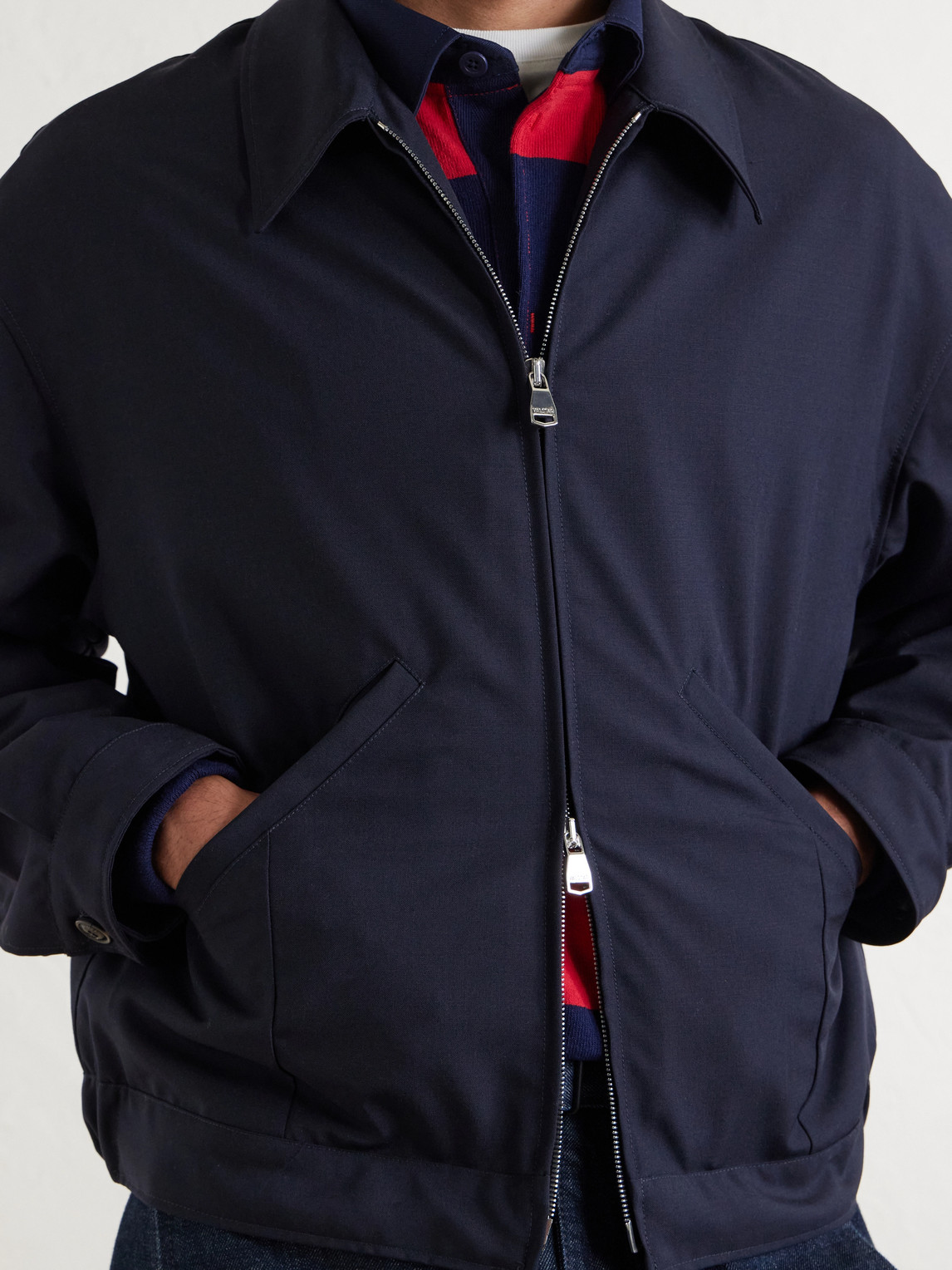 Valstar Stan Wool Bomber Jacket In Blue