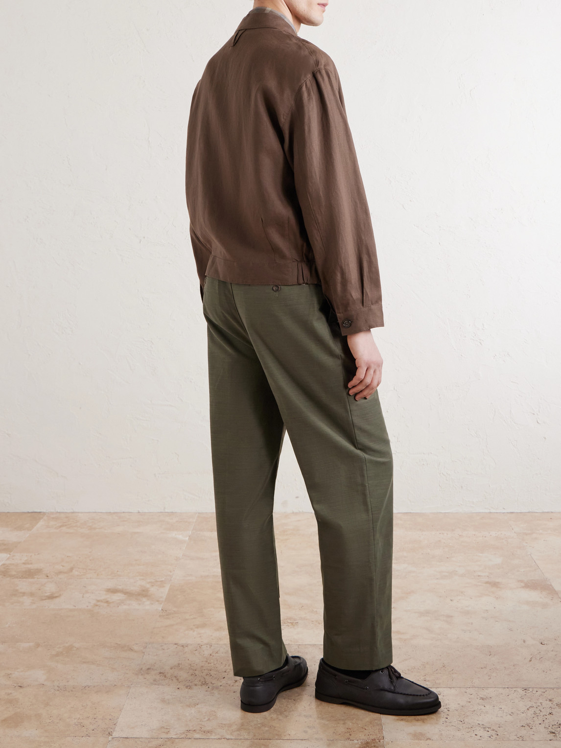  Valstar - Stan Linen Bomber Jacket - Men - Brown - It 44 